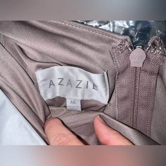 Azazie Style Brooke Hazelnut Bridesmaid Dress - Picture 9 of 11